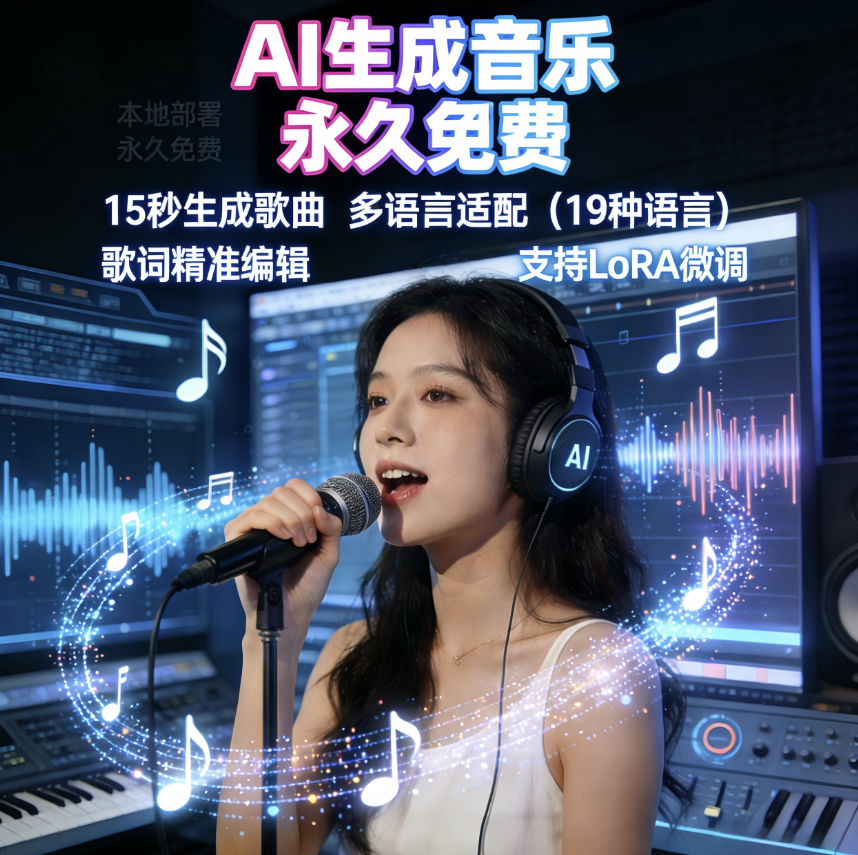 ACE-Step整合包一键生成音乐文字唱歌永久免费Sunoai