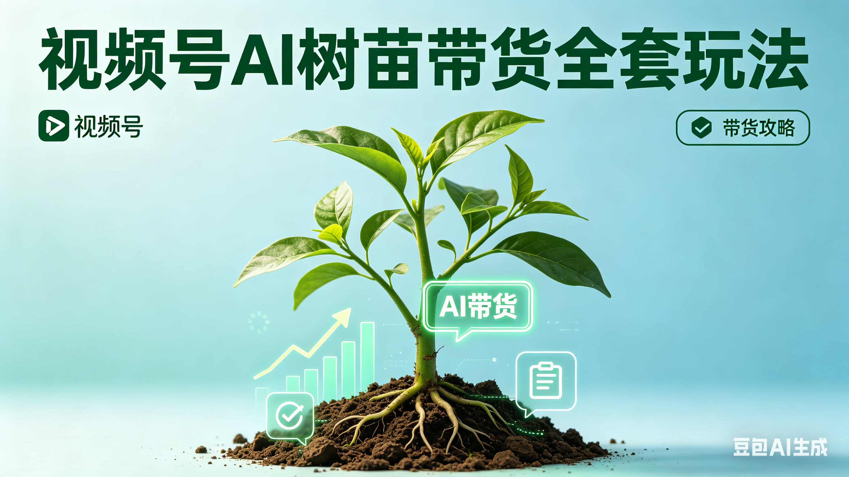 视频号AI树苗带货全套玩法