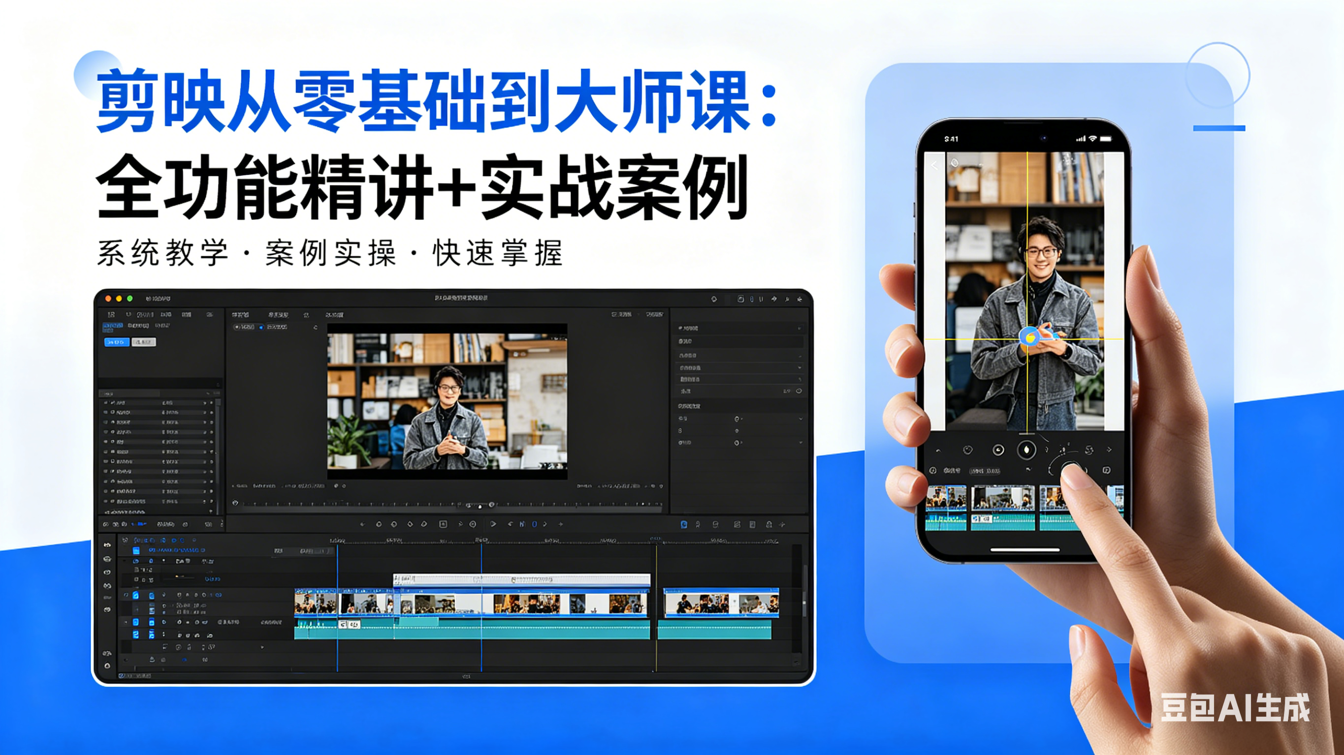 剪映从零基础到大师课：全功能精讲+实战案例