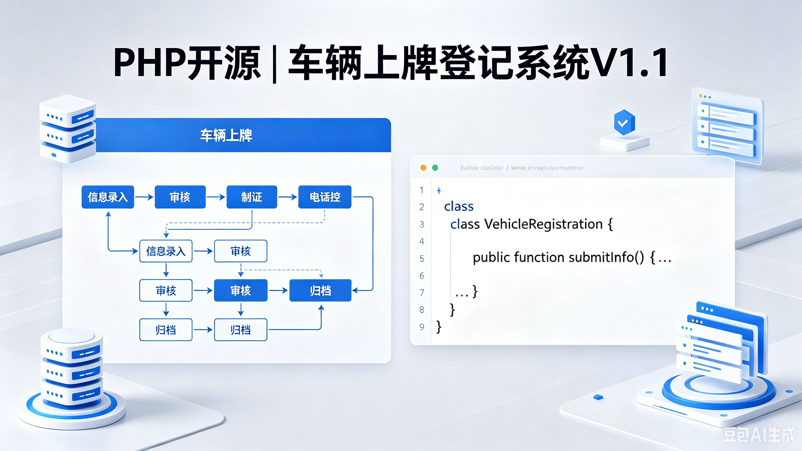 PHP开源 |车辆上牌登记系统V1.1
